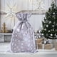 thumbnail image 3 of Injueey Bolsa de regalo de Santa caramelo bolsa de bolsa copo de nieve crujiente bolsa adornos con letras Merry Christmas para nuevo para el Kits de decoración para fiestas Plata mediana, 3 of 6