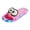 Pink, variant on Women's Sensor Light Up Slippers Cartoon Eyes LED Slides Motion Activated Glow Sandals for Indoor & Outdoor Wear(Pink,Size 9)