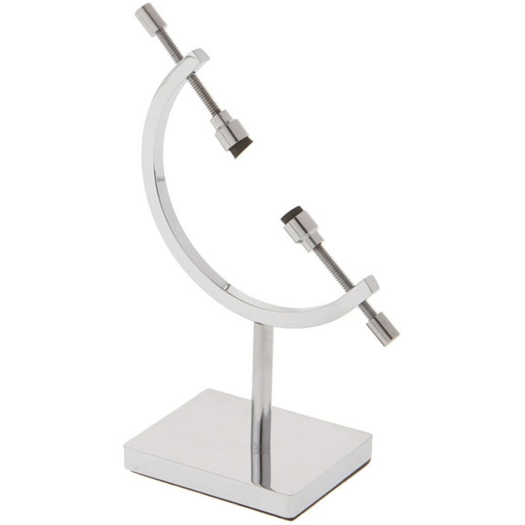 Bard's Chrome Sphere Holder Caliper Stand, 4.5" H x 2.375" W x 1.5" D (For 0.375" to 1.75" Items), Pack of 2