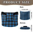 thumbnail image 2 of Haosy Dark Blue and Glack Gingham Golf Mallet Putter Cover Strong Magnetic Leather Golf Club Headcover Closure, 2 of 7