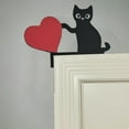 thumbnail image 2 of Riforla Cute Door Topper Over The Door Sign Metal Door Frame Corner Decorations Door Frame Toppers with Black Letters or Patterns Door Frame Top Decoration for Craft Home Decoration Hangs A, 2 of 5