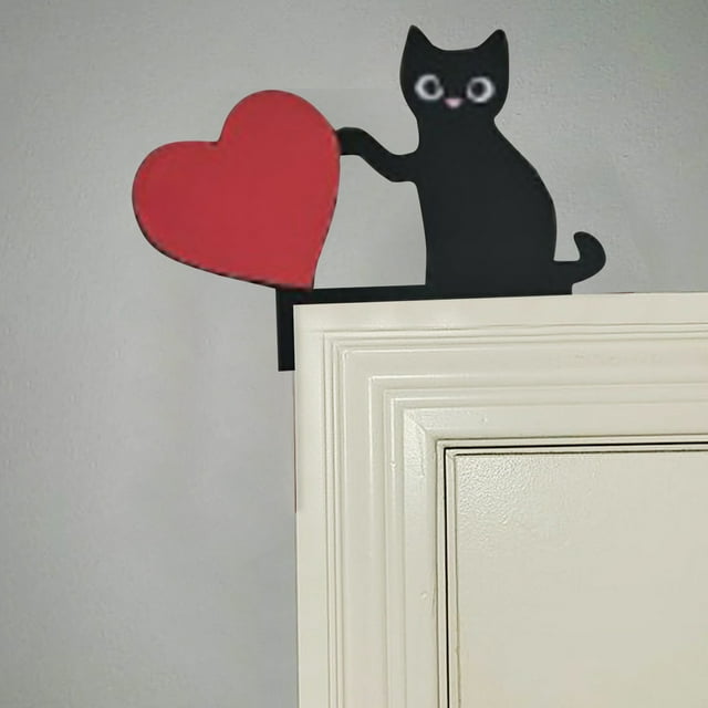Hangs Cute Over The Door Sign Metal Frame Corner Decorations for Home Craft Topper with Versatile Black Letter Designs and Patterns for Interior Decoration