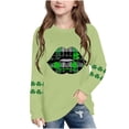thumbnail image 1 of Blusas y camisas de manga larga con cuello redondo, moda del Día de San Patricio, blusa informal con estampado bonito de manga larga para niños y niñas., 1 of 5