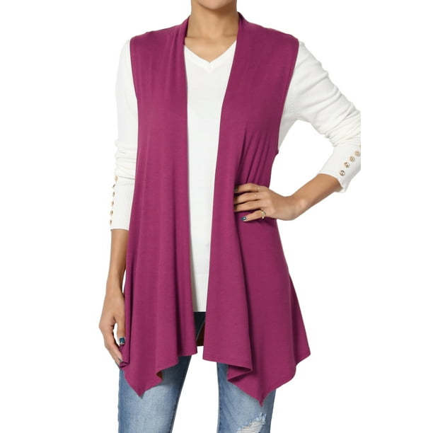 draped cardigan vest