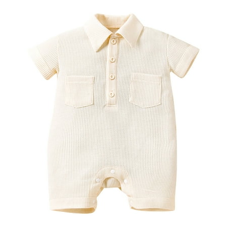 

Sngxgn Girls Ruffle Sleeve Jumpsuit Summer High Waist Crewneck Pocket Long Romper Jumpsuitsummer romper for girls Beige 3-6 Months