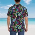 thumbnail image 4 of Fuzoiu Watercolor Floral Paisley Print Hawaiian Shirt for Men, Summer Beach Casual Short Sleeve Button Down Shirts, Men’s Beach Summer Shirts with Pocket,Medium, 4 of 7