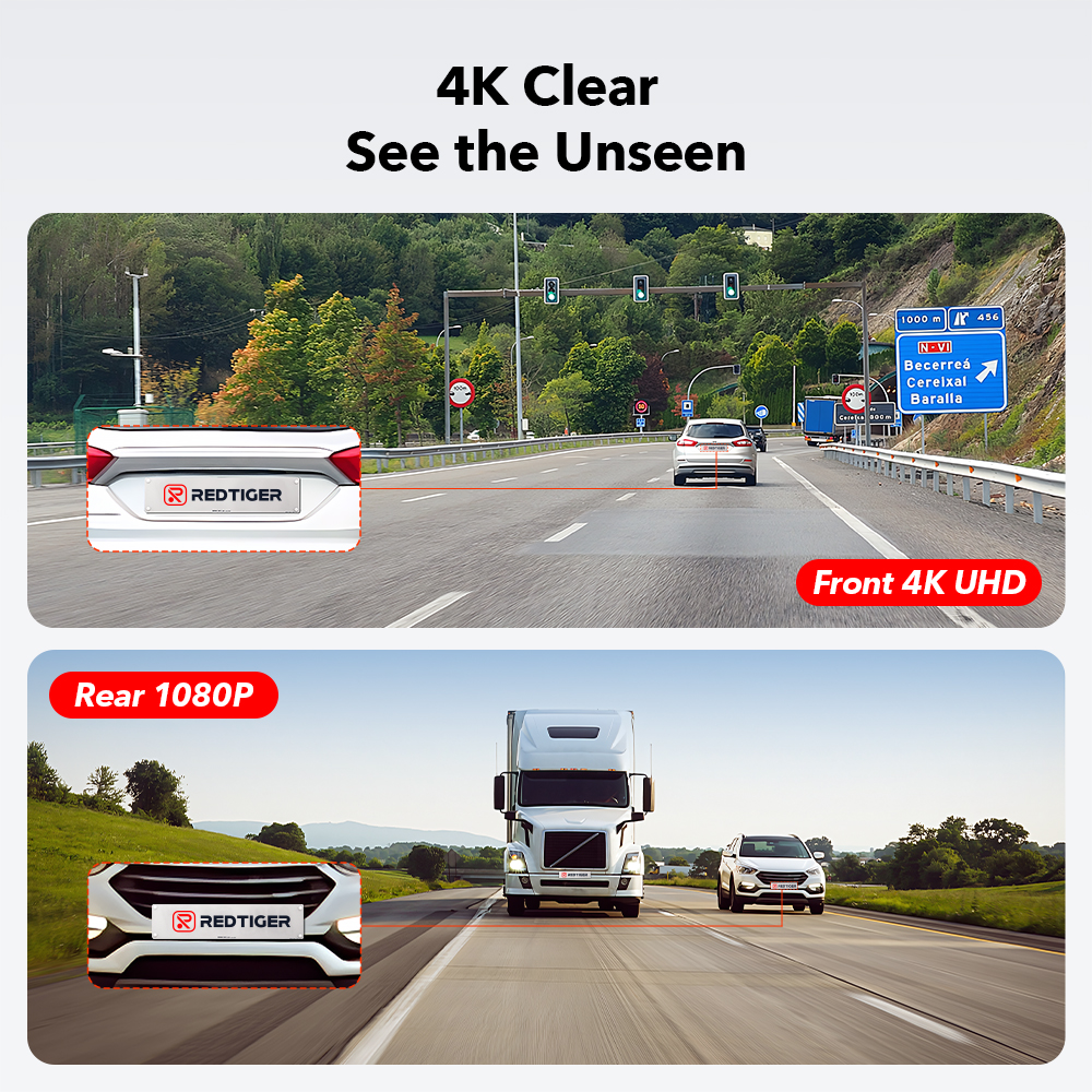 REDTIGER 4K Dual Dash Cam with WiFi and GPS photo 3