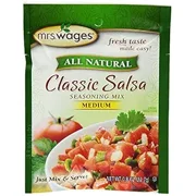Mrs. Wages Medium Classic Salsa Seasoning Mix | Easy-To-Use | Quick Homemade Salsa | Medium Heat Flavor | Delightful Classic Salsa | 0.8 oz packet
