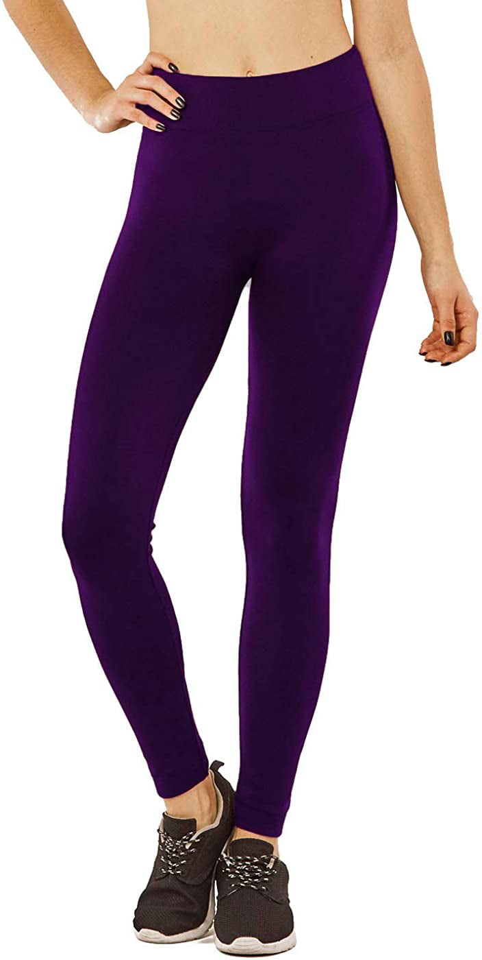 Heat Holders - Women Thick Winter Warm Colored Black Fleece Lined Thermal  Tights, Purple, Large : : Clothing, Shoes & Accessories