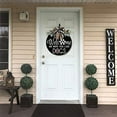 thumbnail image 3 of GRNSHTS Front Door Welcome Sign, Round Wood Room Door Decor, Spring Wreath, Farm Porch Hanging Sign for Those Family With Pets, 3 of 9