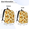 thumbnail image 4 of Japuie Yellow Polka Dot Sunflower Durable Canvas Laptop Backpack - Water-Resistant, Adjustable Shoulder Strap, Large Capacity for 15-17in Laptops, Stylish & Lightweight for School, Work & Travel, 4 of 5