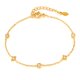 thumbnail image 1 of Pulsera minimalista de acero inoxidable con circonitas geométricas para mujer, 1 of 2