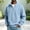 Sky Blue, variant on Men's Quarter Zip Sweatshirt Solid Color Long Sleeved Mock Neck Basic Top Casual Pullover Shirts Winter Fashion Clothing