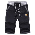 thumbnail image 4 of Boyscolos Men's Shorts Casual Classic Fit Drawstring Summer Beach Vacation Training Shorts with Elastic Waist and Pockets Black 3XL, 4 of 4