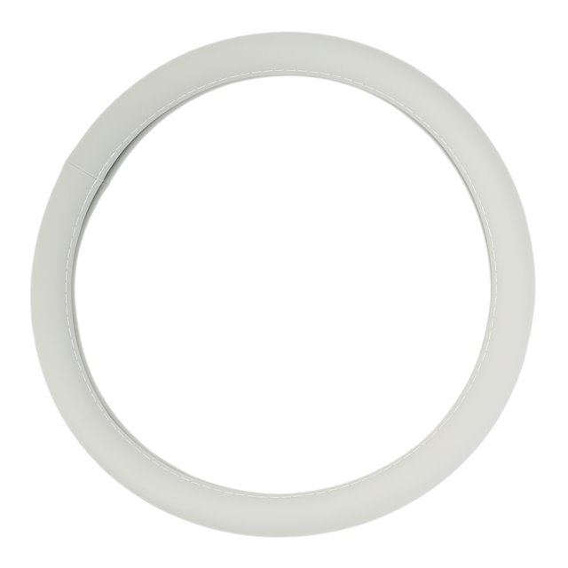Ofertas Únicas 1 Pcs 14.37"-14.92" Funda de Volante Universal Antideslizante de Cuero Sintético Gris Claro