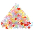 thumbnail image 1 of Luxshiny 200Pcs Acrylic Flower Bead Caps Assorted Color Frosted Finish Fivepetal Spacer Beads for Craft Jewelry Making, 1 of 6