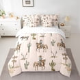 thumbnail image 2 of Castle Fairy Southwestern Cowboy Bedding Comforter Set 7pcs for Kids Teens Adults,Botanical Cactus Queen Bedding Sets Super Cozy,Western Theme Bull Skull Queen Sheet Sets,Ultra Soft Home Decor, 2 of 8