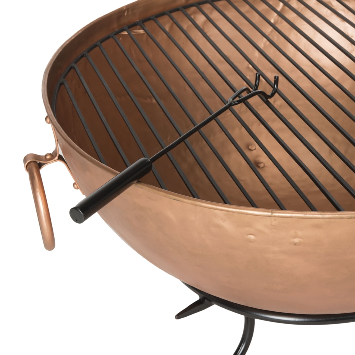 SAFAVIEH Outdoor Collection Bangkok Fire Pit Copper/Black