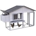 thumbnail image 1 of Poulet pour 4-6 Poulets - Poulailler en Bois - Grandes Boîtes de Nidification pour Poulets - Poulailler à Plusieurs Niveaux avec Toit Étanche - Accessoire de Cage Adapté aux Lapins, Oiseaux, Coq, Canard, 1 of 6