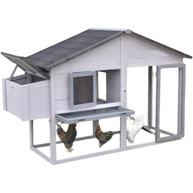 Poulet pour 4-6 Poulets - Poulailler en Bois - Grandes Boîtes de Nidification pour Poulets - Poulailler à Plusieurs Niveaux avec Toit Étanche - Accessoire de Cage Adapté aux Lapins, Oiseaux, Coq, Canard