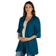 thumbnail image 4 of 24seven Comfort Apparel Elbow Length Sleeve Open Front Maternity Cardigan, 4 of 4