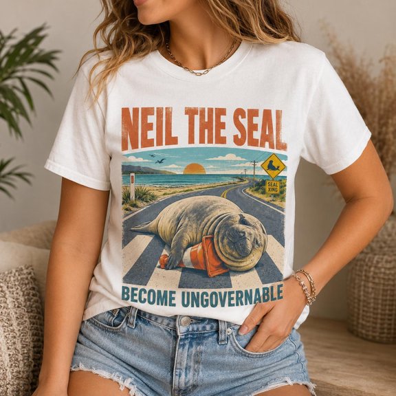 Neil The Seal Shirt, Become Ungovernable Seal T-Shirt, Funny Seal Road Graphic Tee