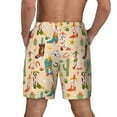 thumbnail image 4 of Uemuo Groovy American Western Footwear Pattern Mens Swim Trunks Quick Dry Board Shorts with Mesh Lining, Stretch Beach Shorts Quick Dry No-Chafing Board Shorts-3X-Large, 4 of 9