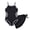 Black, variant on Girls One-Piece Cut Out Design Swimsuit with Cover Up Skirt Adjustable Straps Swimwear Solid Color Bathing Suit for Girls 13-14 Years