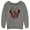 Gray Heather, variant on Junior's Minnie Mouse Best Mom Ever Silhouette  Sweatshirt Gray Heather X Large