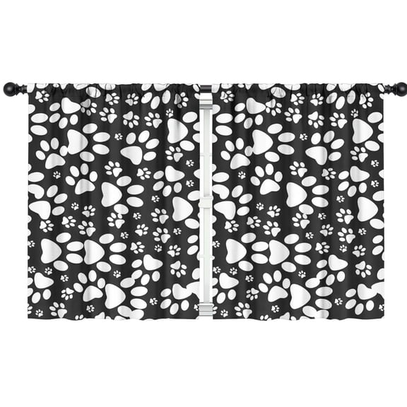 Blackout Kids Curtains,Black Paw Childrens Insulated Curtains Set Of 2,Bedroom Essentials,Toddler Room Decor 42"x54"(106x137cm)