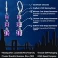 thumbnail image 2 of Gem Stone King 925 Sterling Silver Purple Amethyst 3 Stone Dangle Earrings for Women (4.80 Cttw, Gemstone February Birthstone, Oval Checkerboard 8X6MM, 7X5MM and 6X4MM), 2 of 6