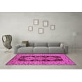 thumbnail image 3 of Ahgly Company Indoor Square Oriental Pink Traditional Area Rugs, 3' Square, 3 of 4