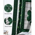 thumbnail image 6 of St Patricks Day Blackout Curtains for Bedroom, Thermal Insulated Window Treatment, Green Shamrock Farmhouse Wooden Grain Grommet Top Blackout Draperies and Drapes for Basement 27.5"x39" 2 Panels, 6 of 8