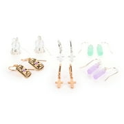 Claires Gold and Silver Unisex Magic Motif Earrings Set, Adult, No Gemstone, 12 Pack, 51666