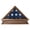 Brown, variant on Super Tough US-Made Military Flag Display Case & Pedestal for 3' x 5' Flag | Memorial Flag Display Case for Veterans | Flag Display Case for Burial Flag | Wall or Shelf Mount | Walnut Finish