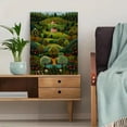 thumbnail image 5 of Whimsical Apple Orchard Canvas Print, Folk Art for Living Room, Farmhouse, Countryside Decor, 5 of 8