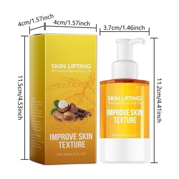 Aceite esencial reafirmante y lifting Aceite reafirmante e hidratante Antiarrugas Hidratación Difumina Líneas finas Aceite corporal nutritivo reafirmante y lifting 60 ml A serums