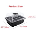 thumbnail image 2 of 5 Packs Seed Starter Tray Kit with Adjustable Humidity Dome and Base, Plant Germination Trays Seeding Tray for Greenhouse Planting, 12 Cells Per Tray, Black, 2 of 8