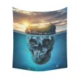thumbnail image 2 of CADecor Fantastic Tropical Island With Skull Home Decor Tapestry Wall Art Wall Tapestry 60x90 Inches, 2 of 2