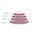 thumbnail image 1 of 1PCS Rectangle Foldable Silicone Lunch Box Refrigerator Microwave Oven Lunch Box Storage Boxes Outdoor Food Taper Lonchera grey pink 1, 1 of 6