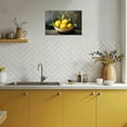 thumbnail image 3 of AEFER Lemon Canvas Wall Art Kitchen Picture Citrus Fruit Poster Yellow Lemons in Bowl Painting Vintage Still Life Prints Farmhouse Decor (Black) Unframe: 14x11in, 3 of 6