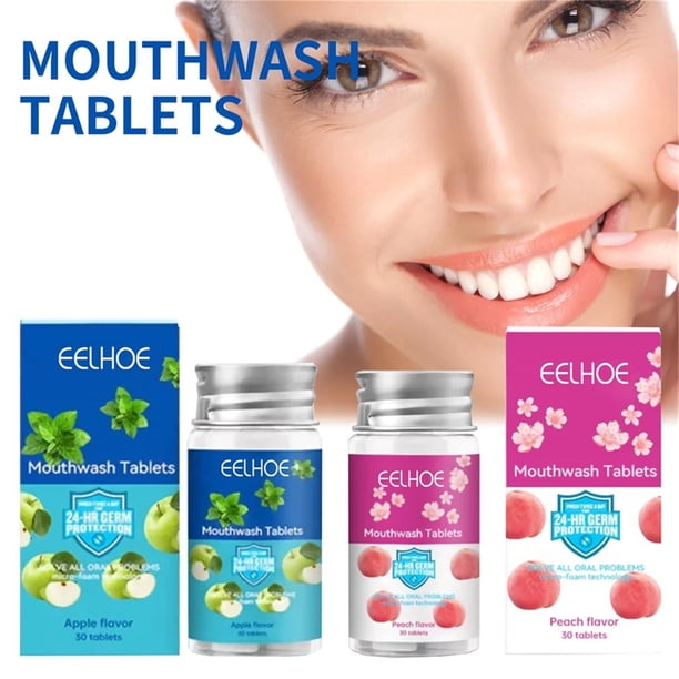 Ganfancp Pastillas de Enjuague Bucal Natural - Pastillas para Refrescar La Boca y El Aliento con Bicarbonato Sódico y Mentol - Vegano, Sin Crueldad y Sin Flúor - Menta Verde Ofertas Del Día Sólo En L