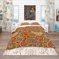 thumbnail image 2 of Designart 'Pattern Tile with Mandalas' Bohemian & Eclectic Bedding Set - Duvet Cover & Shams, 2 of 4
