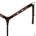 thumbnail image 7 of HILASON Western Horse Headstall Breast Collar American Leather Buckstich Brown, 7 of 7