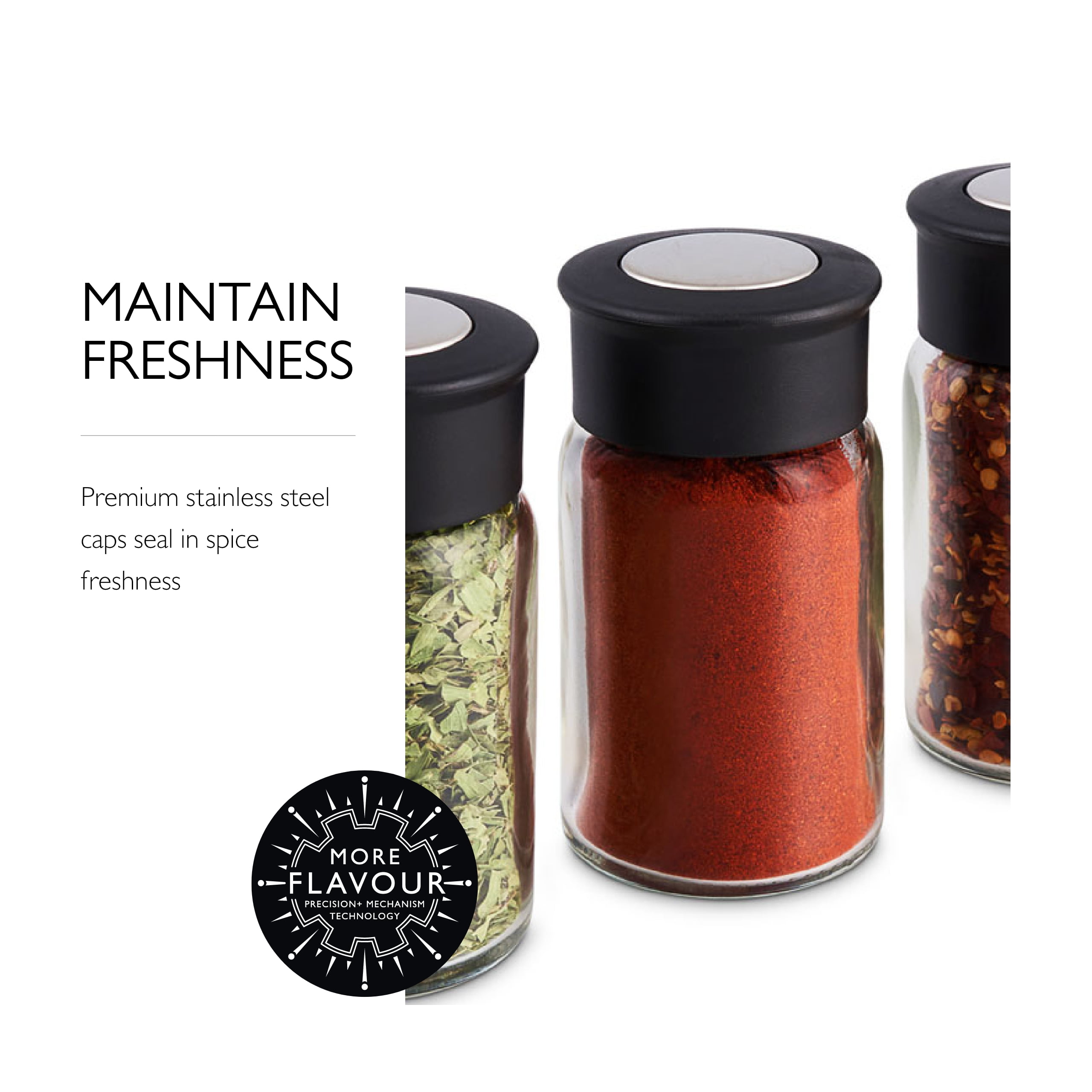 Grey Wash 18-Jar Spice Rack with Stainless Caps + Reviews