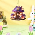 thumbnail image 4 of FYHALE Easter Bunny House 2D Acrylic Small Pendant Car Interior Backpack Pendant Decoration Hanging, 4 of 6