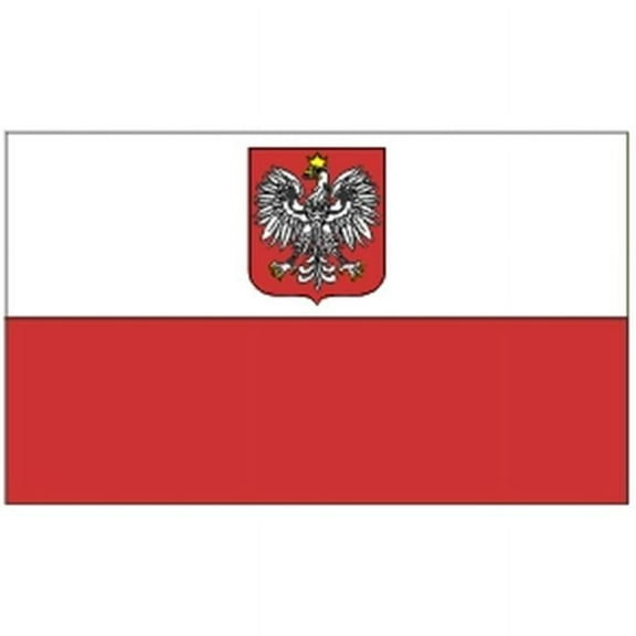 Annin Flagmakers 221080 2 ft. X 3 ft. Nyl-Glo Poland with Eagle Flag