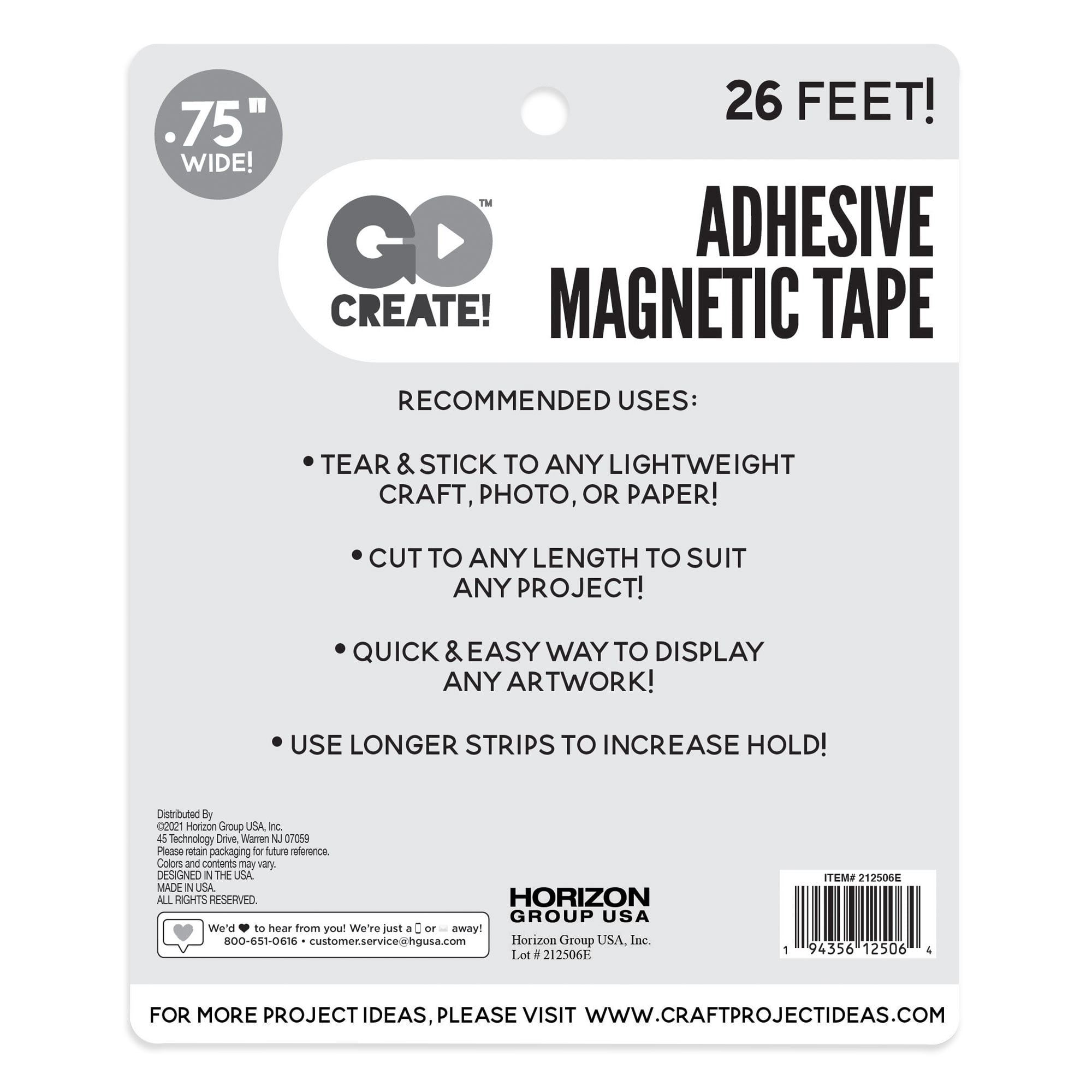 GAUDER Magnetic Tape Dispenser Thin Magnetic Strips Self Adhesive (20 Long x 34 Wide) Magnet Roll