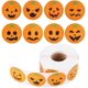 thumbnail image 1 of 500 pegatinas de Halloween para niños, 8 diseños de pegatinas redondas con sello, rollo de etiquetas, pegatinas de calabaza, murciélago, bruja, araña, suministros para regalos de fiesta de personajes, 1 of 5