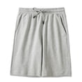 thumbnail image 2 of SUYIDA Women's Heavyweight Straight Leg Five Point Shorts Loose Fit Solid Color Casual Summer Style Versatile Everyday Wear Breathable Soft With Elastic Waistband High, 2 of 3